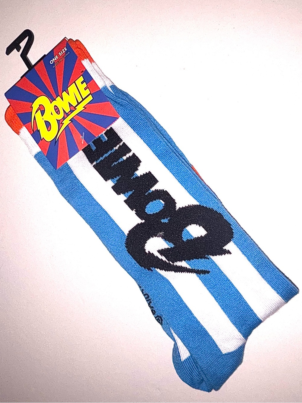 The David Bowie Archive™ Blue & White Striped Novelty Socks